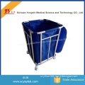 Online shopping Steel frame Hospital Linen Storage Clean Trolley with Wheels